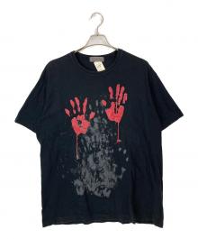 yohji yamamoto+noir×内田すずめ（ヨウジヤマモトプリュスノアール）の古着「プリントTシャツ」｜ブラック