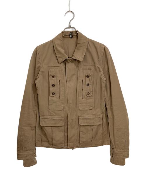 DIOR HOMME（ディオール オム）DIOR HOMME (ディオール オム) ツイルミリタリージャケット ベージュ サイズ:44の古着・服飾アイテム
