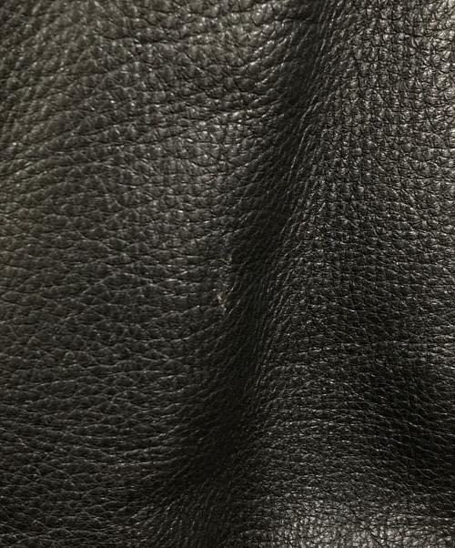 A BATHING APE（ア ベイシング エイプ）A BATHING APE (ア ベイシング エイプ) カウレザースタジアムジャケット ブラック サイズ:XLの古着・服飾アイテム