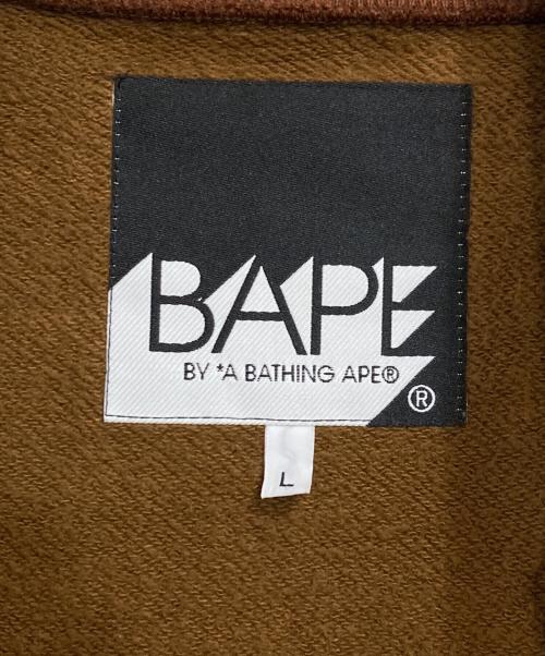 A BATHING APE（ア ベイシング エイプ）A BATHING APE (ア ベイシング エイプ) カモ柄スウェットスタジャン ブラウン サイズ:Lの古着・服飾アイテム