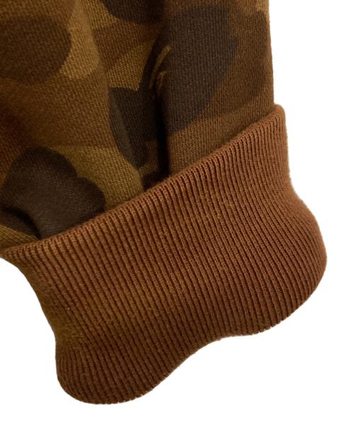 A BATHING APE（ア ベイシング エイプ）A BATHING APE (ア ベイシング エイプ) カモ柄スウェットスタジャン ブラウン サイズ:Lの古着・服飾アイテム