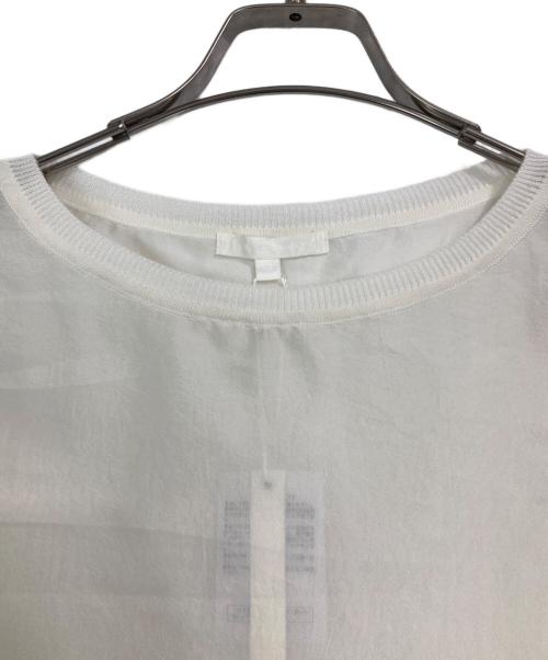 Drawing Numbers（ドローイングナンバーズ）Drawing Numbers (ドローイングナンバーズ) シャイニーシースルーノースリーブブラウス ホワイト サイズ:38の古着・服飾アイテム