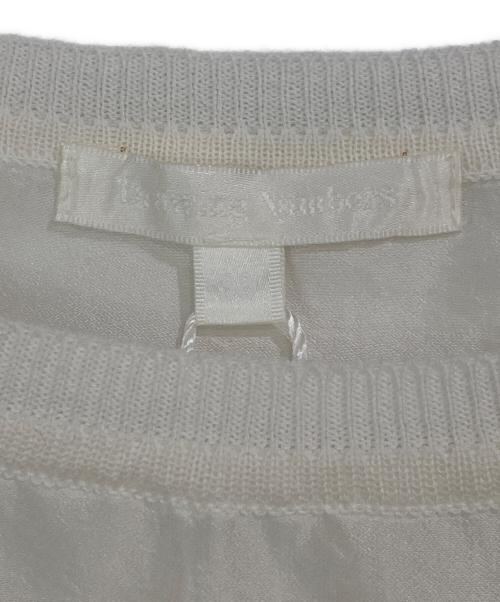 Drawing Numbers（ドローイングナンバーズ）Drawing Numbers (ドローイングナンバーズ) シャイニーシースルーノースリーブブラウス ホワイト サイズ:38の古着・服飾アイテム