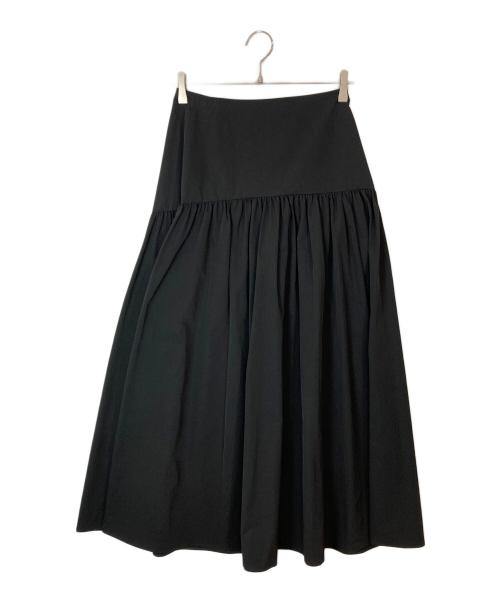 THE PAUSE（ザポーズ）THE PAUSE (ザポーズ) ギャザーキリカエスカート ブラック サイズ:38 未使用品の古着・服飾アイテム