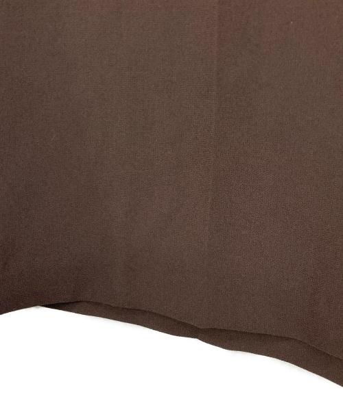 Whim Gazette（ウィムガゼット）Whim Gazette (ウィムガゼット) バックサテンジョーゼットパンツ ブラウン サイズ:FREEの古着・服飾アイテム