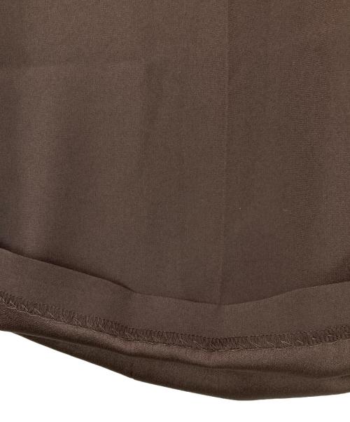 Whim Gazette（ウィムガゼット）Whim Gazette (ウィムガゼット) バックサテンジョーゼットパンツ ブラウン サイズ:FREEの古着・服飾アイテム