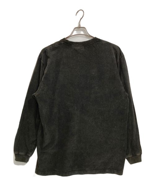 Whim Gazette（ウィムガゼット）Whim Gazette (ウィムガゼット) フロッキープリントロングTシャツ ブラック サイズ:FREE 未使用品の古着・服飾アイテム