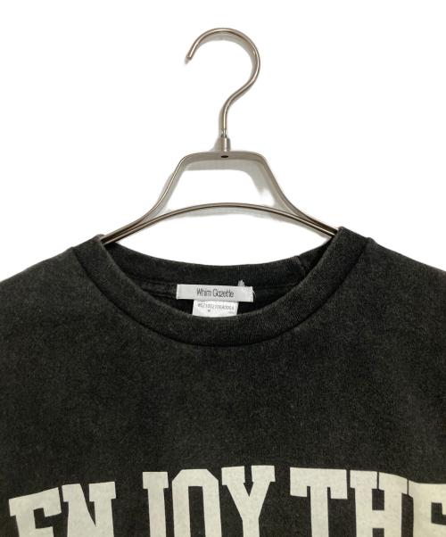 Whim Gazette（ウィムガゼット）Whim Gazette (ウィムガゼット) フロッキープリントロングTシャツ ブラック サイズ:FREE 未使用品の古着・服飾アイテム