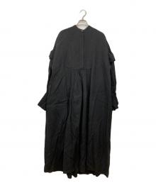 Whim Gazette（ウィムガゼット）の古着「フレンチリネンワンピース」｜ブラック