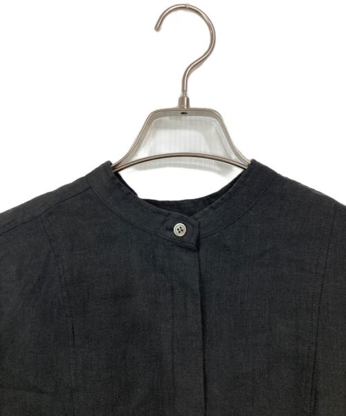 Whim Gazette（ウィムガゼット）Whim Gazette (ウィムガゼット) フレンチリネンワンピース ブラック サイズ:FREEの古着・服飾アイテム