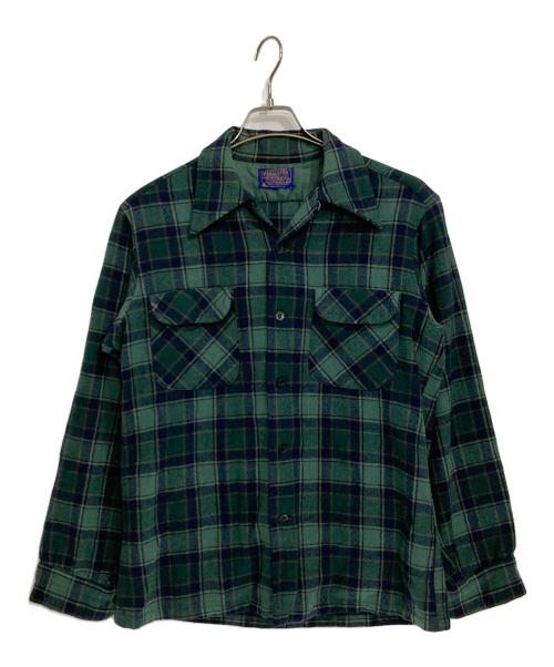 PENDLETON（ペンドルトン）PENDLETON (ペンドルトン) 70sウールチェックシャツ グリーン サイズ:Ⅿの古着・服飾アイテム