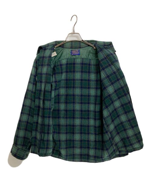 PENDLETON（ペンドルトン）PENDLETON (ペンドルトン) 70sウールチェックシャツ グリーン サイズ:Ⅿの古着・服飾アイテム