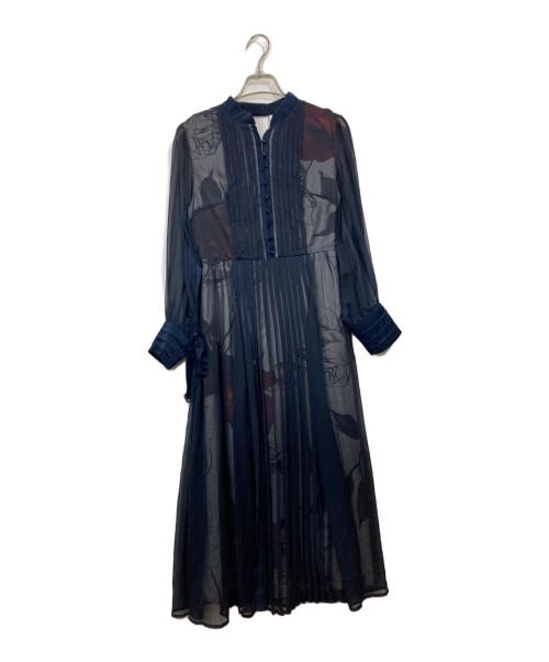 Ameri（アメリ）Ameri (アメリ) STUDIOUS (ステュディオス) 別注エラヴェールドレス ネイビー サイズ:Sの古着・服飾アイテム