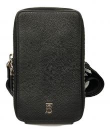 BURBERRY LONDON ENGLAND（バーバリー ロンドン イングランド）の古着「TBロゴスマホショルダーバッグ」｜ブラック