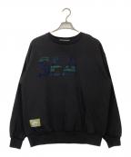 WIND AND SEA×JOHNSON WOOLEN MILLSウィンダンシー×ジョンソンウーレンミルズ）の古着「ロゴスウェット」｜ブラック