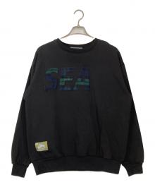 WIND AND SEA×JOHNSON WOOLEN MILLS（ウィンダンシー×ジョンソンウーレンミルズ）の古着「ロゴスウェット」｜ブラック