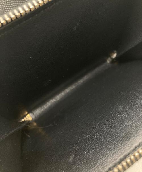 Saint Laurent Paris（サンローランパリ）Saint Laurent Paris (サンローランパリ) Vステッチ2つ折り財布 ブラックの古着・服飾アイテム