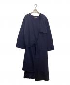 YOHJI YAMAMOTOヨウジヤマモト）の古着「2WAYレイヤードウールワンピース」｜ネイビー