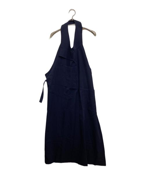 YOHJI YAMAMOTO（ヨウジヤマモト）YOHJI YAMAMOTO (ヨウジヤマモト) 2WAYレイヤードウールワンピース ネイビー サイズ:Sの古着・服飾アイテム