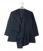 YOHJI YAMAMOTOヨウジヤマモト）の古着「アシンメトリーウールジャケット」｜ブラック