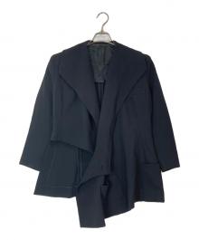 YOHJI YAMAMOTO（ヨウジヤマモト）の古着「アシンメトリーウールジャケット」｜ブラック