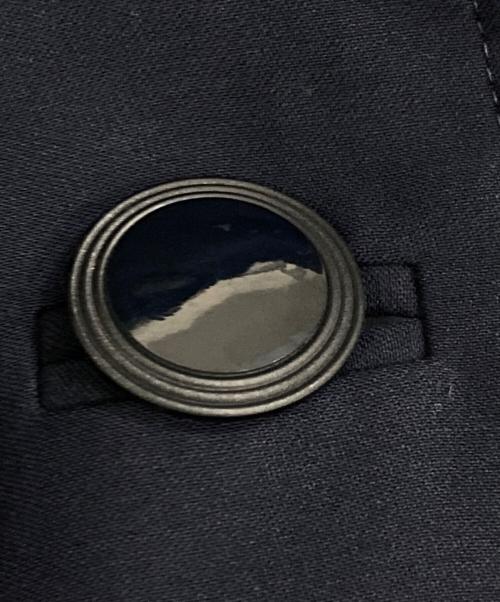 YOHJI YAMAMOTO（ヨウジヤマモト）YOHJI YAMAMOTO (ヨウジヤマモト) アシンメトリーウールコート ネイビー サイズ:Sの古着・服飾アイテム