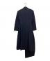 YOHJI YAMAMOTO (ヨウジヤマモト) アシンメトリーウールコート ネイビー サイズ:S：35000円
