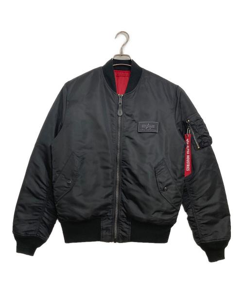 ALPHA INDUSTRIES（アルファインダストリーズ）ALPHA INDUSTRIES (アルファインダストリーズ) MA-1 タイト バックエンブレム FLYING-A ブラック サイズ:Lの古着・服飾アイテム