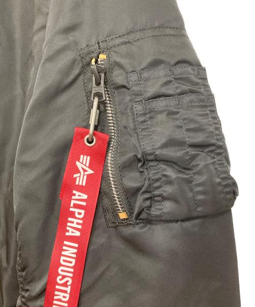 ALPHA INDUSTRIES（アルファインダストリーズ）ALPHA INDUSTRIES (アルファインダストリーズ) MA-1 タイト バックエンブレム FLYING-A ブラック サイズ:Lの古着・服飾アイテム