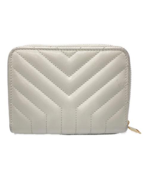 Saint Laurent Paris（サンローランパリ）Saint Laurent Paris (サンローランパリ) ジョアン2つ折り財布 ベージュの古着・服飾アイテム