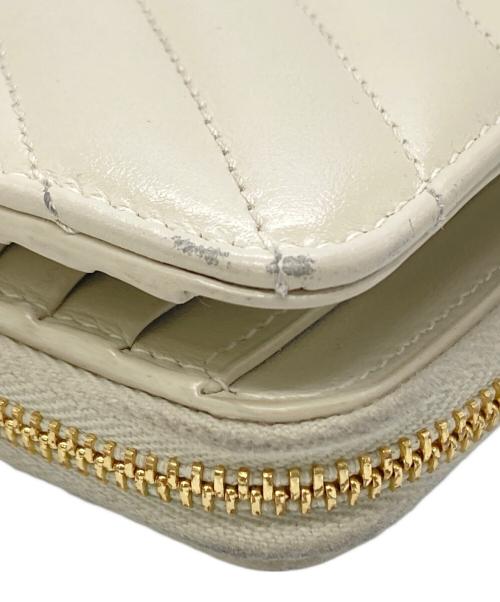 Saint Laurent Paris（サンローランパリ）Saint Laurent Paris (サンローランパリ) ジョアン2つ折り財布 ベージュの古着・服飾アイテム