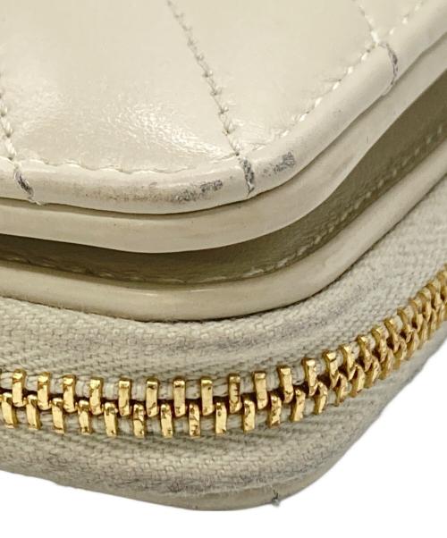 Saint Laurent Paris（サンローランパリ）Saint Laurent Paris (サンローランパリ) ジョアン2つ折り財布 ベージュの古着・服飾アイテム