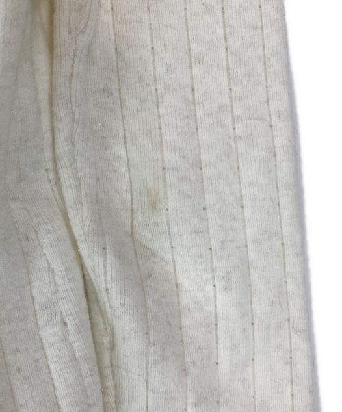 M ME EME（エムミーエメ）M ME EME (エムミーエメ) Lace trim wide rib knit mini onepiece ホワイト サイズ:FREEの古着・服飾アイテム