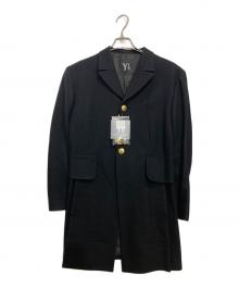 Y's（ワイズ）の古着「金釦ウールコート」｜ブラック