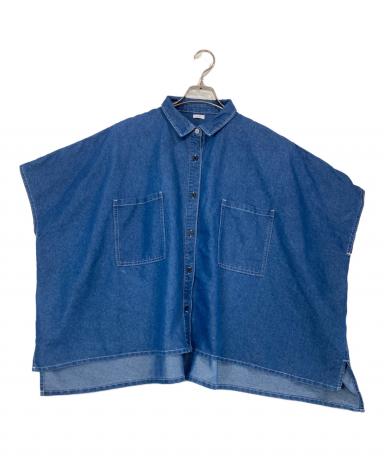 中古・古着通販】ichi (イチ) 8オンスデニムワイドシャツ ブルー 