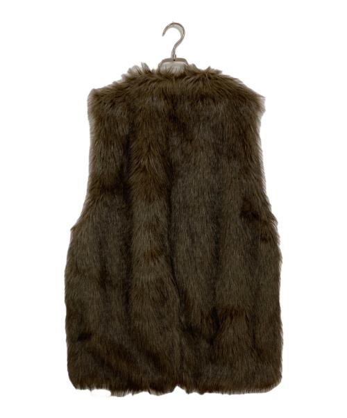 COCUCA（コキュカ）COCUCA (コキュカ) エコファーベスト ブラウン サイズ:FREEの古着・服飾アイテム
