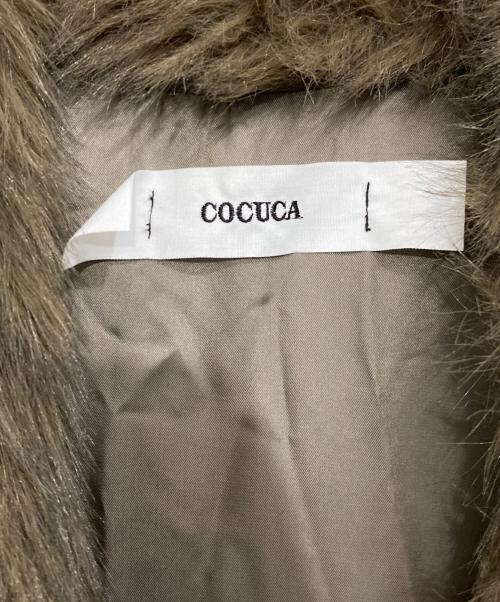 COCUCA（コキュカ）COCUCA (コキュカ) エコファーベスト ブラウン サイズ:FREEの古着・服飾アイテム