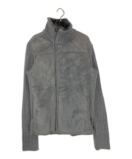 ARMANI EXCHANGE（アルマーニ エクスチェンジ）ARMANI EXCHANGE (アルマーニ エクスチェンジ) フェイクムートンジャケット グレー サイズ:Ⅿの古着・服飾アイテム