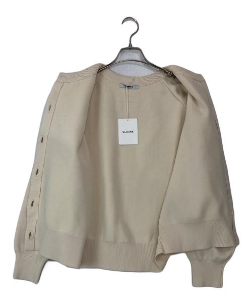 SLOANE（スローン）SLOANE (スローン) Demi-Luxe BEAMS (デミルクス ビームス) 12ゲージ ハーフミラノリブ カーディガン ベージュ サイズ:2の古着・服飾アイテム