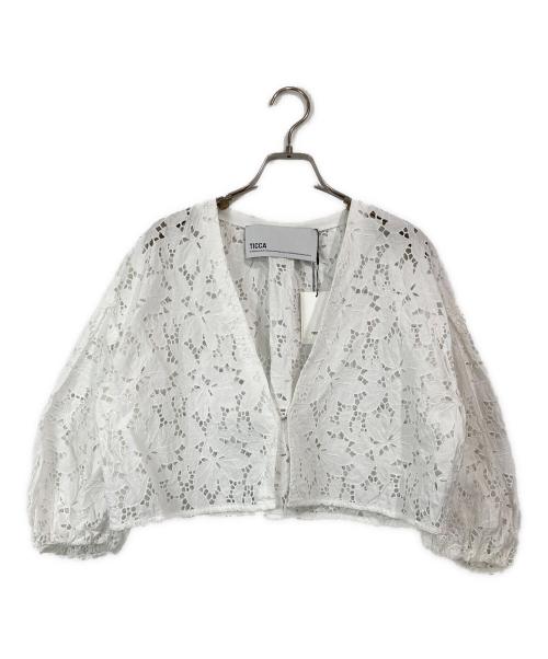 ticca（ティッカ）TICCA (ティッカ) フラワーレースジャケット ホワイト サイズ:FREEの古着・服飾アイテム
