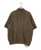 WRAPINKNOT×SHIPSラッピンノット×シップス）の古着「ハイネック ショート スリーブ ケーブル」｜ブラウン