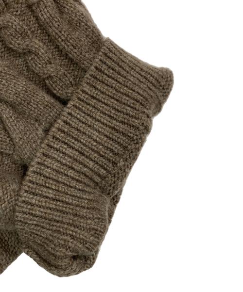 WRAPINKNOT（ラッピンノット）WRAPINKNOT (ラッピンノット) SHIPS (シップス) ハイネック ショート スリーブ ケーブル ブラウン サイズ:FREEの古着・服飾アイテム