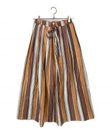 O'NEIL OF DUBLIN（オニールオブダブリン）の古着「リネン混スカート」｜ブラウン