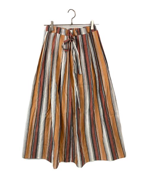 O'NEIL OF DUBLIN（オニールオブダブリン）O'NEIL OF DUBLIN (オニールオブダブリン) リネン混スカート ブラウン サイズ:SIZE 8の古着・服飾アイテム