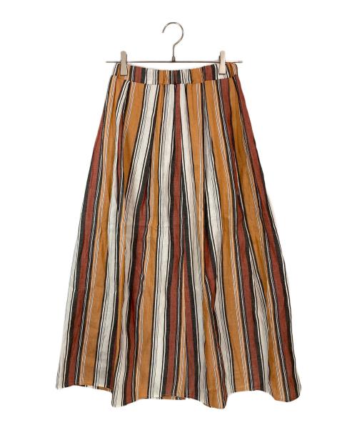 O'NEIL OF DUBLIN（オニールオブダブリン）O'NEIL OF DUBLIN (オニールオブダブリン) リネン混スカート ブラウン サイズ:SIZE 8の古着・服飾アイテム