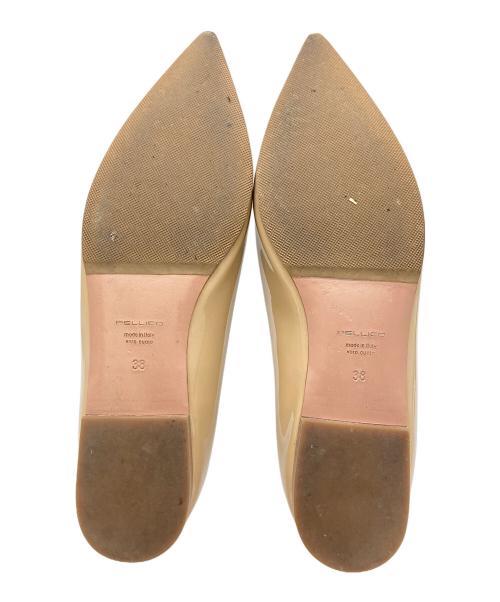 PELLICO（ペリーコ）PELLICO (ペリーコ) ポインテッドトゥフラットパンプス ベージュ サイズ:38の古着・服飾アイテム