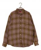 SUPREMEシュプリーム）の古着「Basket weave Plaid shirt」｜ブラウン