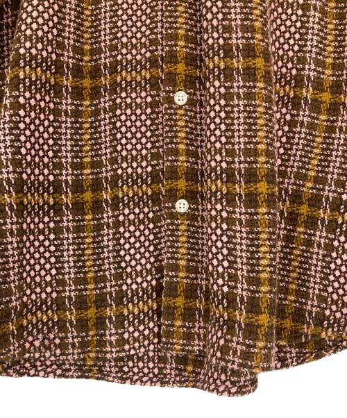 SUPREME（シュプリーム）SUPREME (シュプリーム) Basket weave Plaid shirt ブラウン サイズ:Sの古着・服飾アイテム