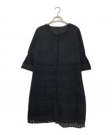 TO BE CHIC（トゥービーシック）の古着「レースロングカーディガン」｜ブラック