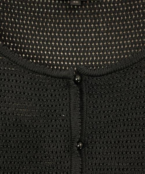 TO BE CHIC（トゥービーシック）TO BE CHIC (トゥービーシック) レースロングカーディガン ブラック サイズ:-の古着・服飾アイテム